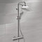 Elegance Chrome Thermostatic Exposed Pipe Shower System with 8" Rain Shower Head and Hand Shower - Stellar Hardware and Bath 