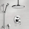 Rendino Chrome Shower System with 8" Rain Ceiling Shower Head and Hand Shower - Stellar Hardware and Bath 