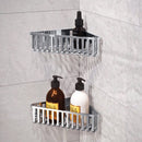 Tiberio Set of Chrome Corner Shower Baskets - Stellar Hardware and Bath 