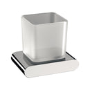 Wall Mounted Frosted Glass and Brass Toothbrush Holder - Stellar Hardware and Bath 