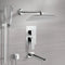 Galiano Chrome Tub and Shower System with 14" Rain Shower Head and Hand Shower - Stellar Hardware and Bath 