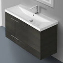 39 Inch Natural Oak Wall Mounted Vanity with Ceramic Sink - Stellar Hardware and Bath 