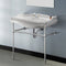 1837 Traditional Ceramic Console Sink With Chrome Stand - Stellar Hardware and Bath 