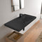 ML Rectangular Matte Black Ceramic Wall Mounted Bathroom Sink - Stellar Hardware and Bath 