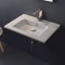 Etra Sleek Rectangular Ceramic Wall Mounted Sink - Stellar Hardware and Bath 