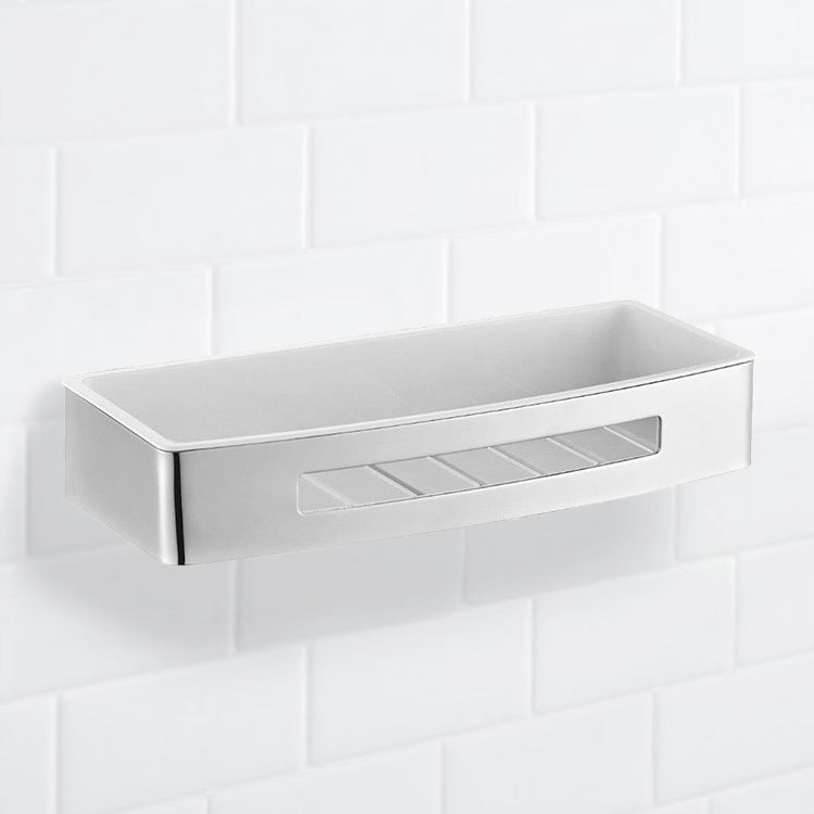 General Hotel Wall Mounted Chrome Shower Basket - Stellar Hardware and Bath 