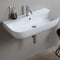 Glam Modern White Ceramic Wall Mounted or Vessel Sink - Stellar Hardware and Bath 