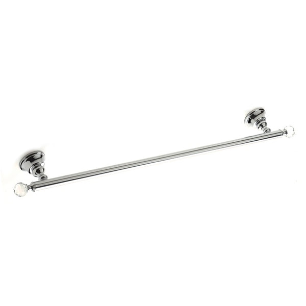 Smart Light Chromed Brass 24 Inch Towel Bar with Crystals - Stellar Hardware and Bath 