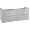 Ash White 47 Inch Wall Mount Bathroom Vanity Cabinet - Stellar Hardware and Bath 