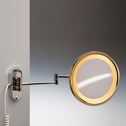 Incandescent Mirrors Wall Mounted Lighted Brass 3x or 5x Magnifying Mirror - Stellar Hardware and Bath 