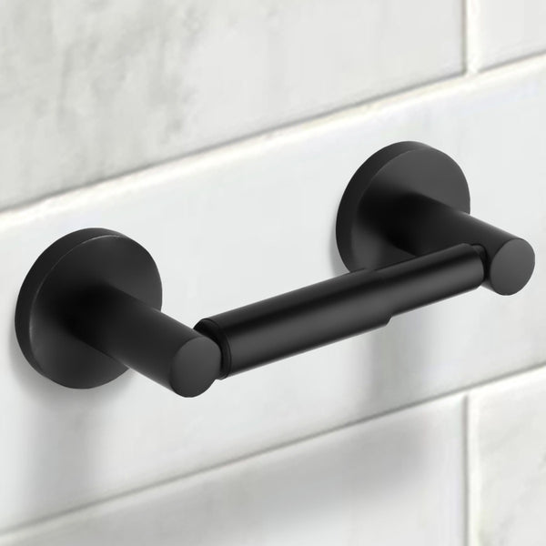 General Hotel Matte Black Toilet Paper Holder - Stellar Hardware and Bath 