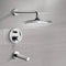 Peleo Chrome Tub and Shower Faucet Sets with 9" Rain Shower Head - Stellar Hardware and Bath 