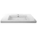 Cangas Rectangular White Ceramic Wall Mounted or Drop In Sink - Stellar Hardware and Bath 