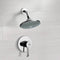 Mario Chrome Shower Faucet Set with 6" Rain Shower Head - Stellar Hardware and Bath 