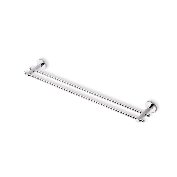 Venus Chrome 24 Inch Double Towel Bar Made in Brass - Stellar Hardware and Bath 