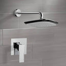 Mario Chrome Shower Faucet Set with 10" Rain Shower Head - Stellar Hardware and Bath 