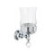 Chrome Wall Mounted Clear Glass Toothbrush Holder with Crystal - Stellar Hardware and Bath 