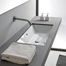 Teorema 2 Rectangular White Ceramic Undermount Sink - Stellar Hardware and Bath 
