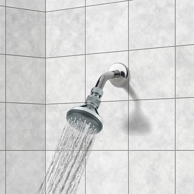 Water Therapy Chrome Full Spray Shower Head with Shower Arm - Stellar Hardware and Bath 