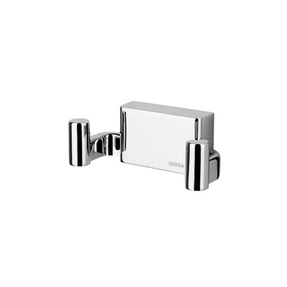 BloQ Collection Chrome Robe or Towel Double Hook - Stellar Hardware and Bath 