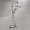 Elegance Chrome Thermostatic Exposed Pipe Shower System with 8" Rain Shower Head and Hand Shower - Stellar Hardware and Bath 