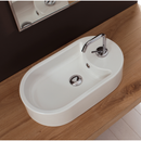 Seventy Collection Oval-Shaped White Ceramic Vessel Sink - Stellar Hardware and Bath 