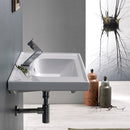 Frame Rectangle White Ceramic Wall Mounted or Drop In Sink - Stellar Hardware and Bath 