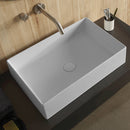 Teorema Rectangular White Ceramic Vessel Sink - Stellar Hardware and Bath 