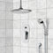 Orsino Chrome Shower System with 9" Rain Ceiling Shower Head and Hand Shower - Stellar Hardware and Bath 