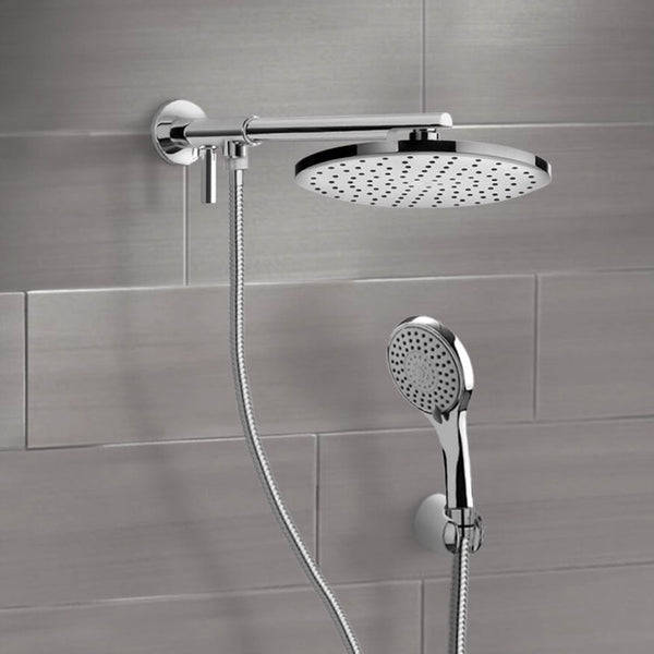 Orsino Dual Shower Head Set With 2-Way Diverter Shower Head Arm - Stellar Hardware and Bath 