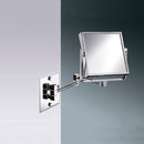 Mirror Collection Square Wall Mounted Brass Double Face 3x or 5x Magnifying Mirror - Stellar Hardware and Bath 