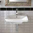 Butterfly Rectangular White Ceramic Wall-Mounted or Vessel Sink - Stellar Hardware and Bath 