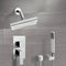 Orsino Chrome Shower System with 9" Rain Shower Head and Hand Shower - Stellar Hardware and Bath 