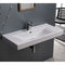 Mona Rectangular White Ceramic Wall Mounted or Drop In Sink - Stellar Hardware and Bath 