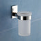 Wall Mounted Frosted Glass Toothbrush Holder With Chrome Mounting - Stellar Hardware and Bath 