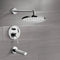 Peleo Chrome Tub and Shower Faucet Sets with 8" Rain Shower Head - Stellar Hardware and Bath 