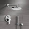 Orsino Chrome Shower System with 8" Rain Shower Head and Hand Shower - Stellar Hardware and Bath 