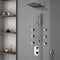 Galiano Chrome Shower System with 10" Rain Shower Head and Hand Shower - Stellar Hardware and Bath 