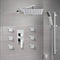 Raniero Chrome Shower System with 10" Rain Shower Head, Hand Shower, and Body Sprays - Stellar Hardware and Bath 