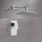 Mario Chrome Shower Faucet Set with 8" Rain Shower Head - Stellar Hardware and Bath 