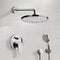 Orsino Chrome Shower System with 8" Rain Shower Head and Hand Shower - Stellar Hardware and Bath 