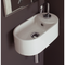 Seventy Collection Oval-Shaped White Ceramic Wall Mounted Sink - Stellar Hardware and Bath 