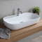 Glam Oval White Ceramic Trough Vessel Sink - Stellar Hardware and Bath 