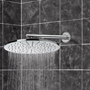 Water Therapy 12" Chrome Rain Shower Head With Arm - Stellar Hardware and Bath 