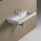Serie 40 Rectangular White Ceramic Wall Mounted or Drop In Sink - Stellar Hardware and Bath 