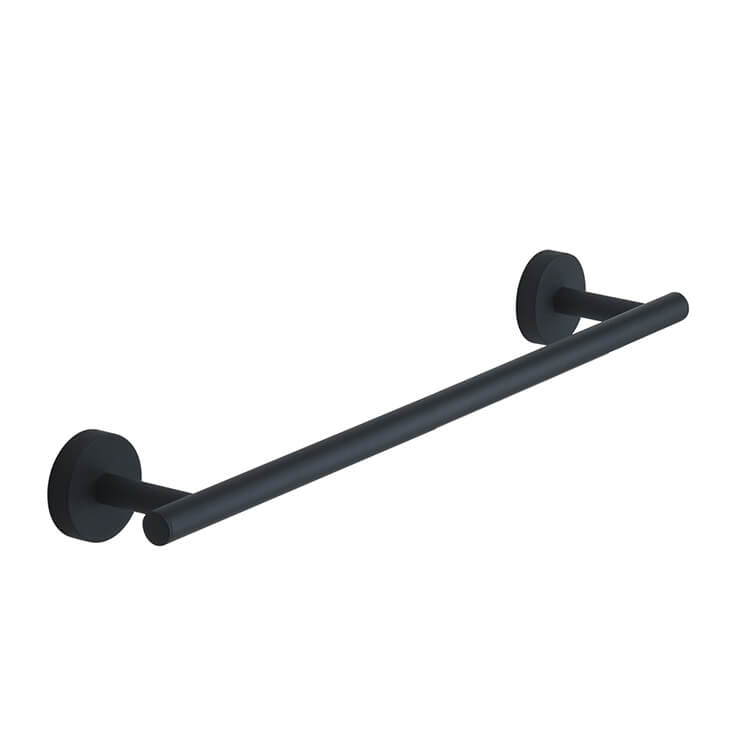 Eros 14 Inch Matte Black Towel Bar - Stellar Hardware and Bath 