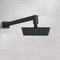 Water Therapy 10" Matte Black Rain Shower Head With Arm - Stellar Hardware and Bath 