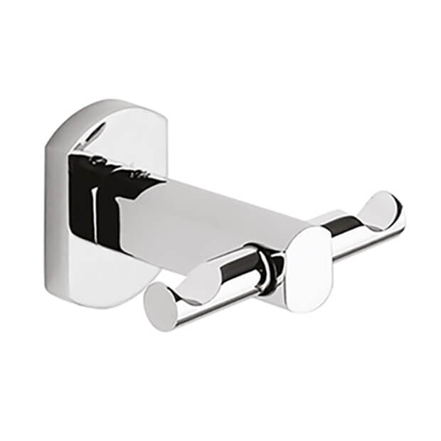 Edera Polished Chrome Double Hook - Stellar Hardware and Bath 