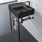 Teorema 2 Matte Black Ceramic Console Sink and Matte Black Stand - Stellar Hardware and Bath 