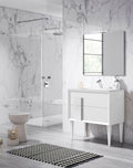 Lucena Bath 40" White Decor Cristal Freestanding Vanity - Stellar Hardware and Bath 